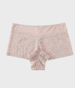 Luxe Kanten Boyshorts met Hoge Taille en Sexy Uitsnijdingen - Verkrijgbaar in Plus Size