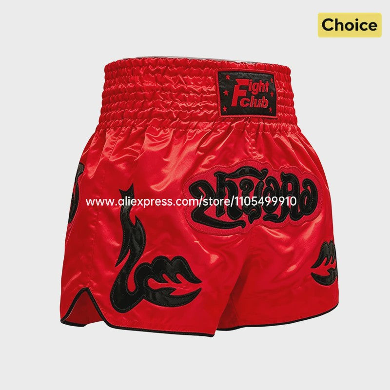 Muay Thai Bokshort Satin met Mesh Panel - Unisex & Kinderen