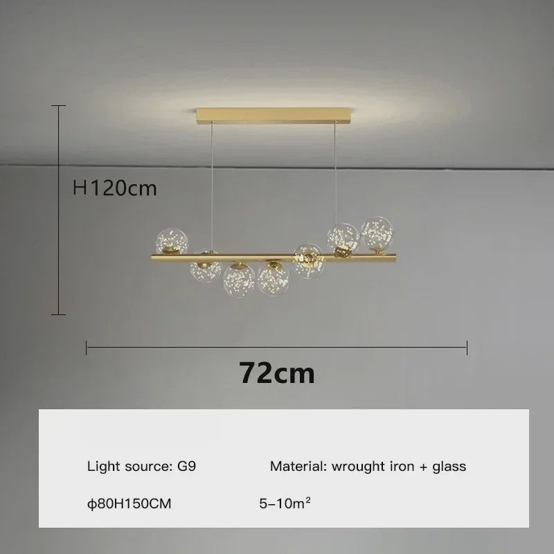 Luxe Scandinavische Plafondlamp met Sterrenlicht - Goudkleurig