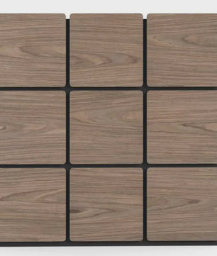4-Pack Akoestische Wandpanelen met Houten Vlakken - Geluidsisolatie 62x62 cm