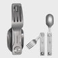ROXON Outdoor Camping Bestekset - RVS Draagbaar en Demontabel