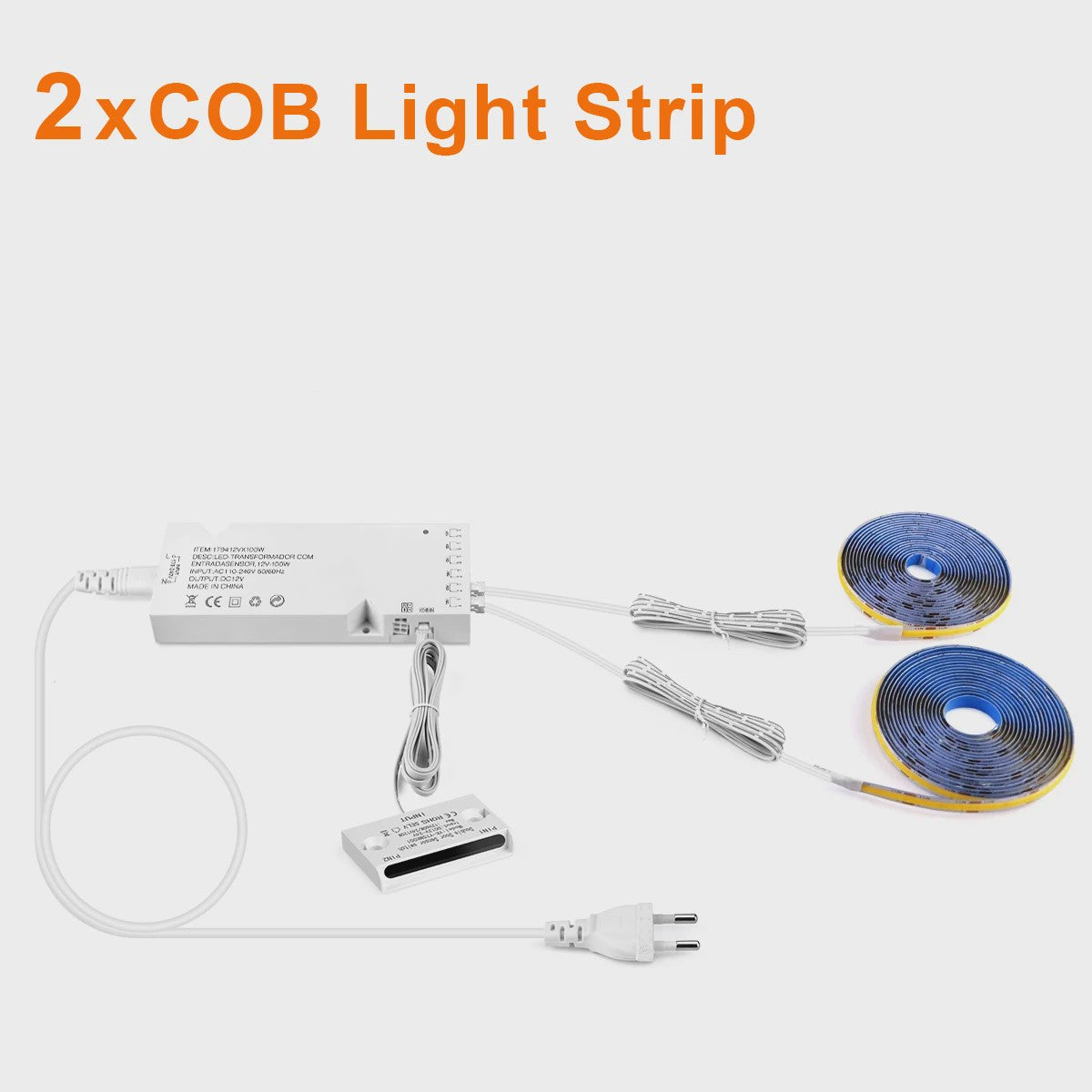 Slimme COB LED Strip met Dubbele Deursensor - Automatisch Aan/Uit bij Openen/Sluiten