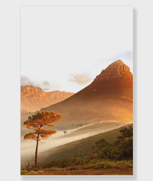 Canvas Poster Set: Leeuw, Giraffe, Olifant, Ballonvaart & Natuurlandschap