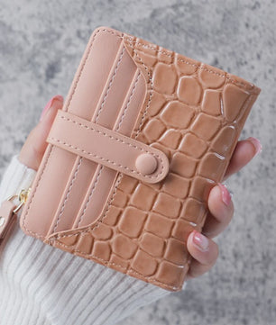 Compacte Portemonnee met Kroko Print - Kaarthouder & Muntportemonnee voor Dames
