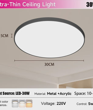 Waterdichte LED Plafondlamp Rond - 18W/30W/40W - IP54 - Badkamer, Keuken, Woonkamer