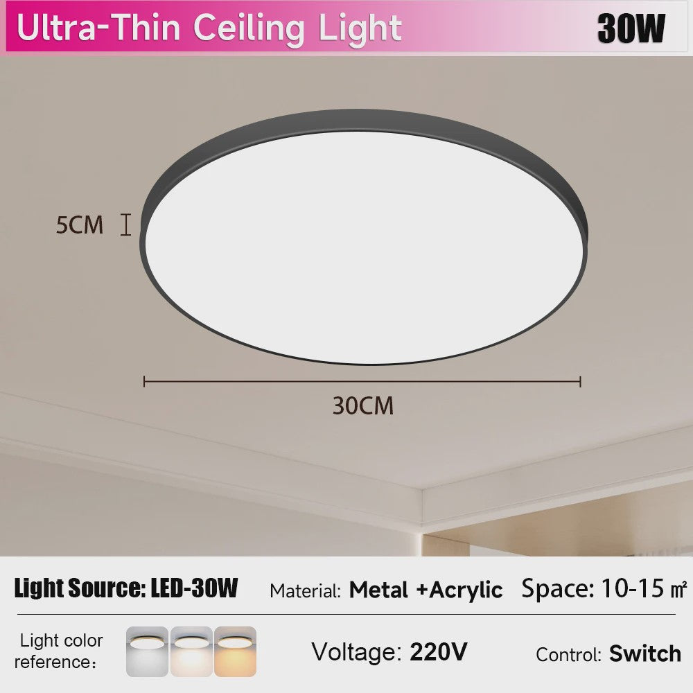 Waterdichte LED Plafondlamp Rond - 18W/30W/40W - IP54 - Badkamer, Keuken, Woonkamer