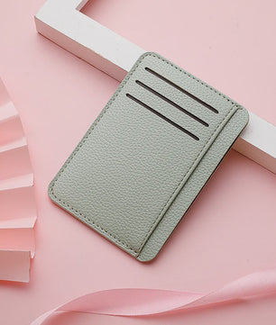 Ultra-dunne PU Lederen Creditcard Portemonnee - Zakformaat Kaarthouder