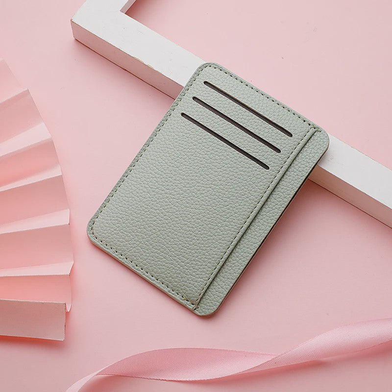 Ultra-dunne PU Lederen Creditcard Portemonnee - Zakformaat Kaarthouder