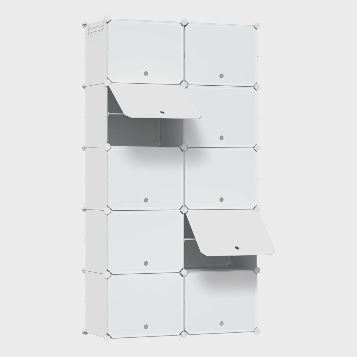 WOLTU Schoenenkast met 10 Vakken - Ruime Opbergkast voor 40 Paar Schoenen (94x180x36.5cm)