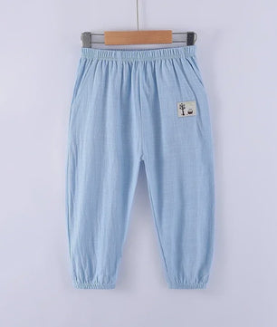 Linnen Kinderbroeken voor Jongens en Meisjes - Zomerse Lange Broek met Elastische Taille (100-160cm)
