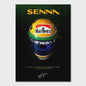 Iconische F1 Racer Helm Poster - Ayrton Senna Formule 1 Muurdecoratie
