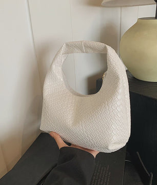 Dames Hobo Schoudertas van Zacht PU Leer - Woven Embossed Design