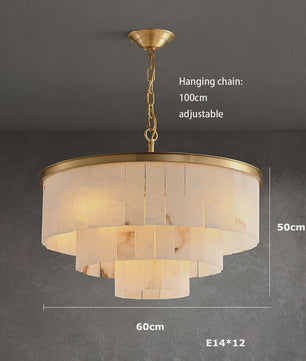 Luxe Marmer LED Kroonluchter Goud/Chroom - Dimbaar