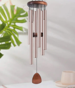Klassieke Aluminium Windgong 26 Inch met Houten Hanger - Sfeervolle Tuindecoratie