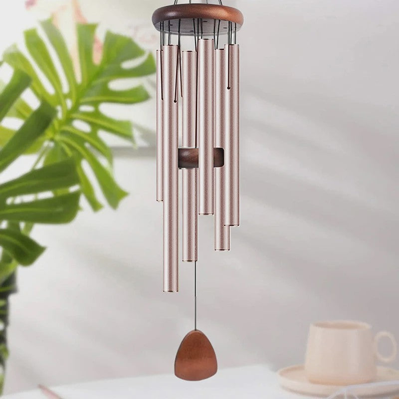 Klassieke Aluminium Windgong 26 Inch met Houten Hanger - Sfeervolle Tuindecoratie