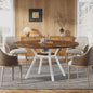 Ronde Eettafel 120cm met Opslag - Hout & Metaal - Geschikt voor 4-6 Personen