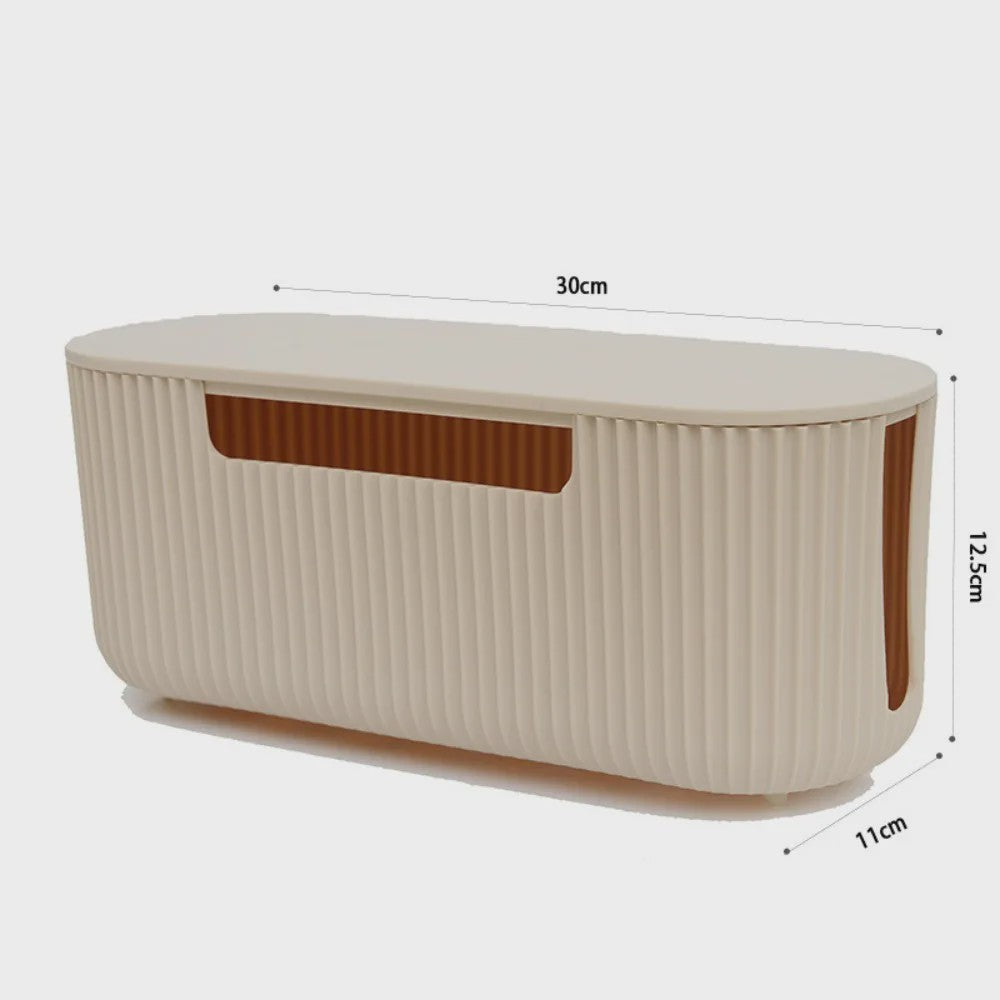 Stijlvolle Kabel Organizer Box met Deksel - Orde op Bureau en Werkplek