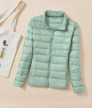 Dames Lichtgewicht Gekwalte Donsjas - Warme Puffer Winterjas & Windjack