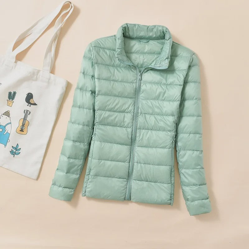 Dames Lichtgewicht Gekwalte Donsjas - Warme Puffer Winterjas & Windjack