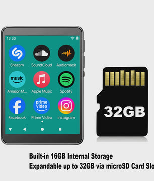 Famue PA03 Android MP3/MP4 Speler - 48GB, WiFi, Lossless Audio & App Downloads