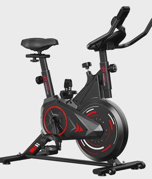 Stille Hometrainer Spin Bike voor Binnen Fitness - met LCD Monitor & Tablethouder - Max 120kg