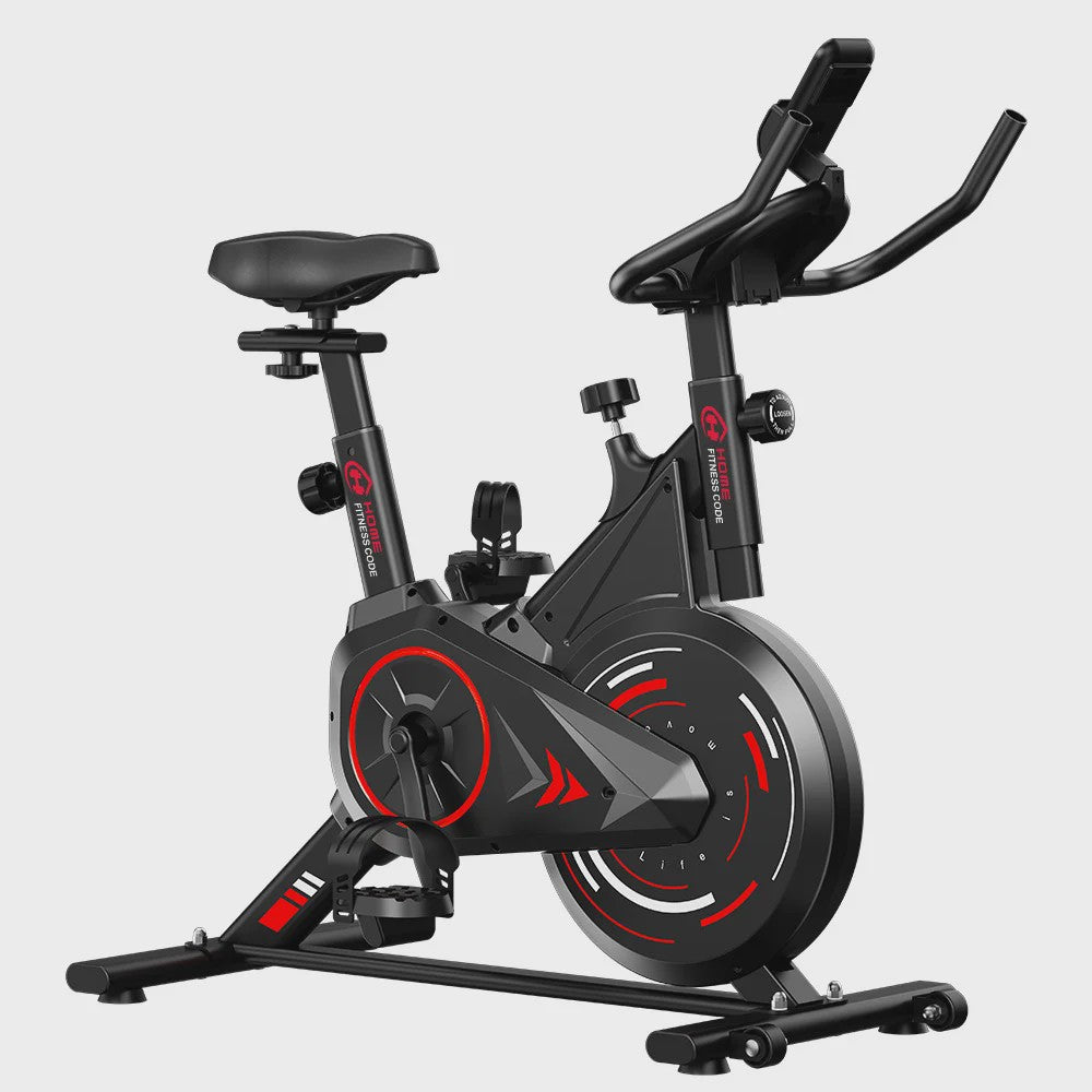 Stille Hometrainer Spin Bike voor Binnen Fitness - met LCD Monitor & Tablethouder - Max 120kg