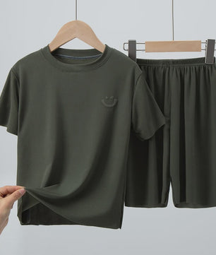 Zomerse Kinder Pyjama Set: Kort Broekje & T-shirt van IJskoud Zijde - Jongens & Meisjes