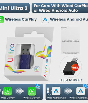 CarlinKit 5.0 Mini Ultra Draadloze Adapter voor Android Auto & CarPlay