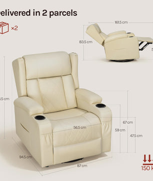 Draaibare Fauteuil met Verstelbare Rugleuning en Voetensteun | Comfortabel en Stijlvol