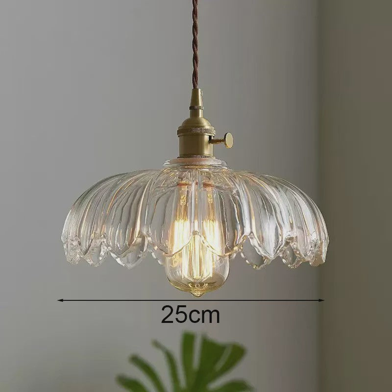 Nordic Groene Glazen Hanglamp met Koperen Fitting - Sfeervolle Moderne Verlichting