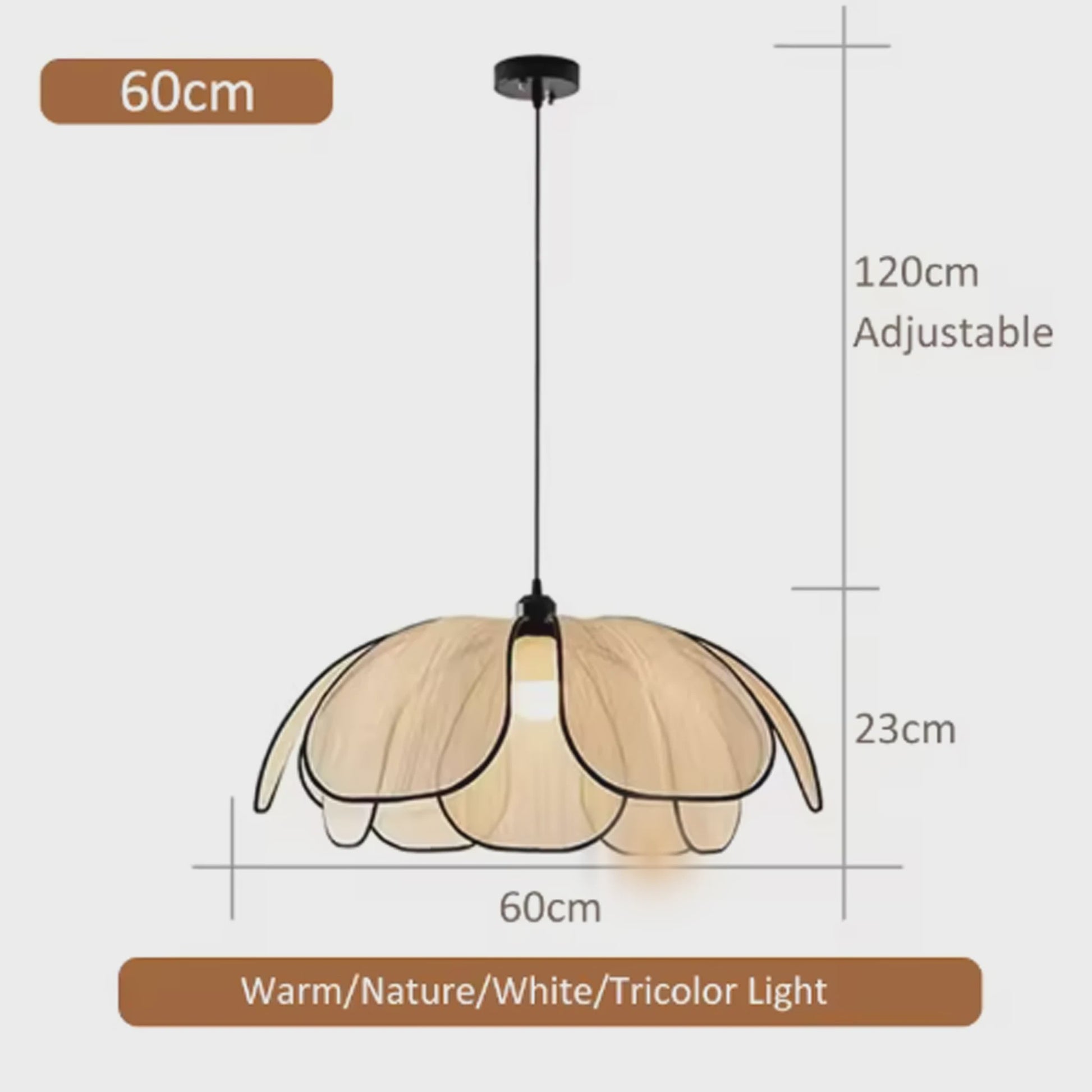 Moderne Petal Hanglamp - In Hoogte Verstelbaar - Sfeervolle Verlichting voor Woonkamer, Eetkamer & Keuken