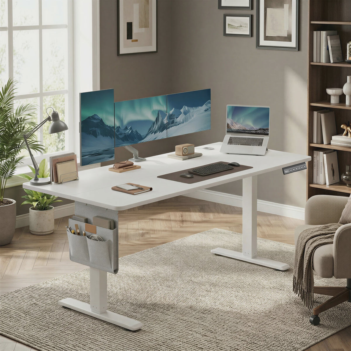 Elektrisch in hoogte verstelbaar bureau 140x60 cm - Songmics