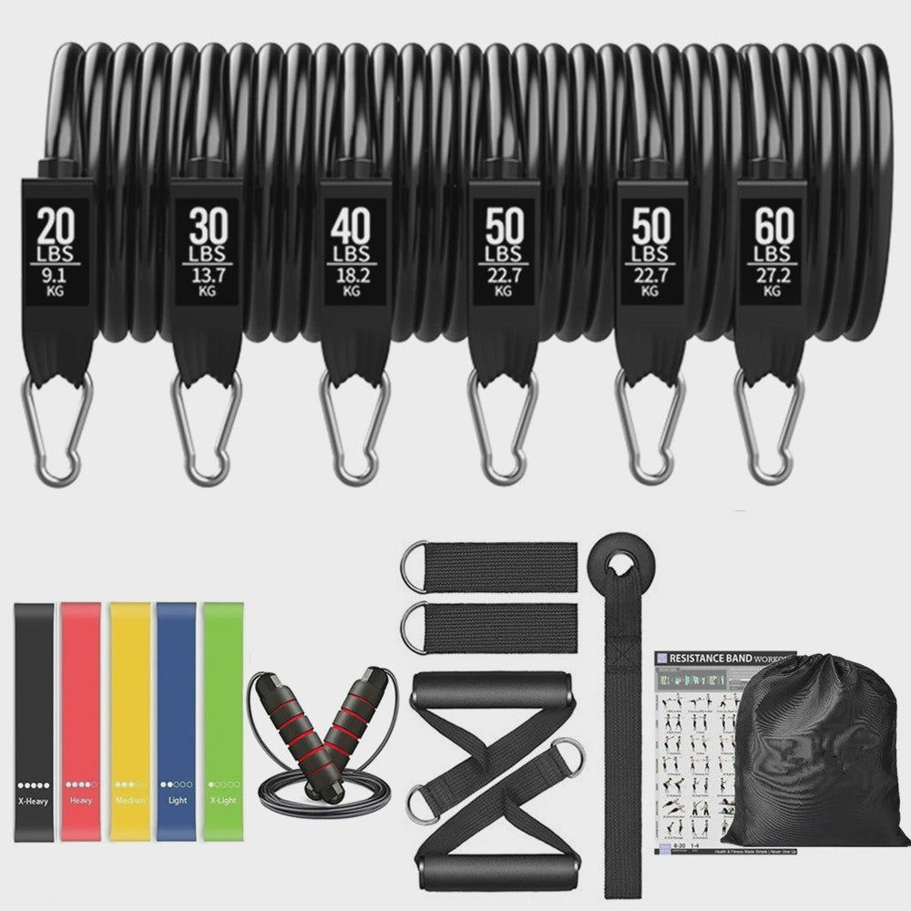 Fitness Bar met Weerstandsbanden: Complete Set voor Thuis & Pilates/Yoga Training