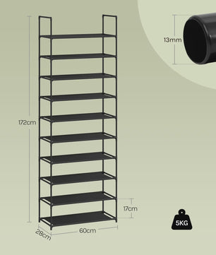 Stijlvolle Schoenenkast 3 Lagen - Metalen Frame & Ruimtebesparend - Ideaal voor Hal & Woonkamer