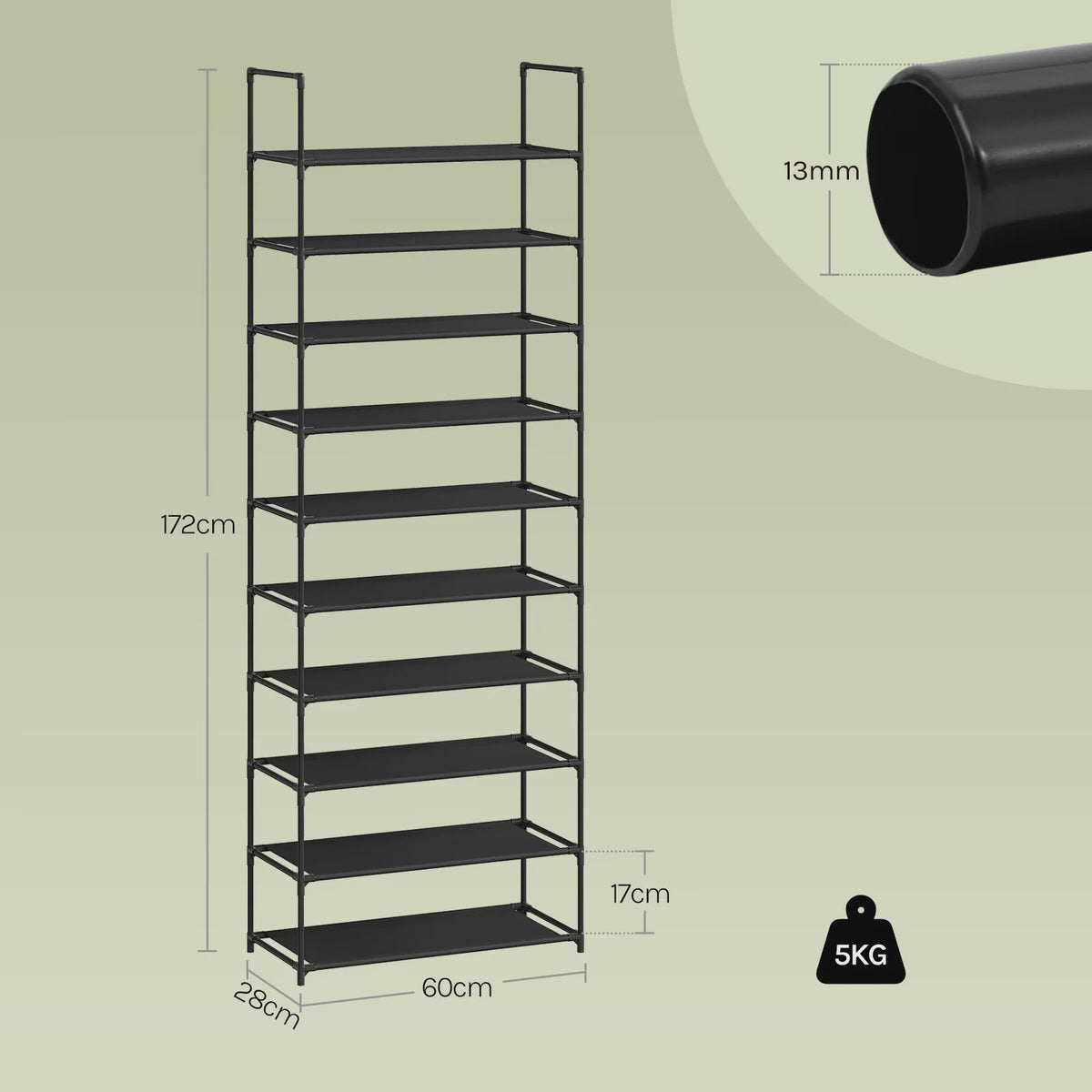 Stijlvolle Schoenenkast 3 Lagen - Metalen Frame & Ruimtebesparend - Ideaal voor Hal & Woonkamer