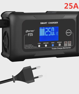 HTRC Slimme Acculader 12V/24V - Automatisch Laden & Reparatie voor Auto, Motor, LiFePO4, AGM