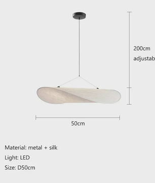 Nordic Stijl Zijde LED Hanglamp - Sfeervolle Verlichting voor Woonkamer en Eetkamer