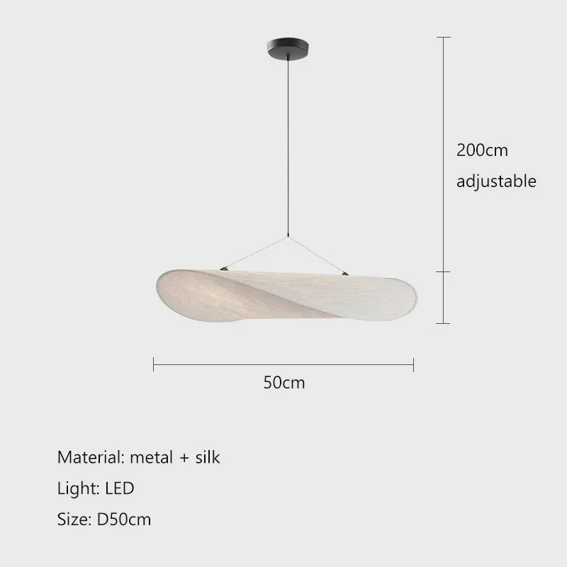 Nordic Stijl Zijde LED Hanglamp - Sfeervolle Verlichting voor Woonkamer en Eetkamer