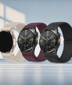 3x Elastische Nylon Bandjes voor Smartwatches (18/20/22mm) - Snelwissel & Comfortabel