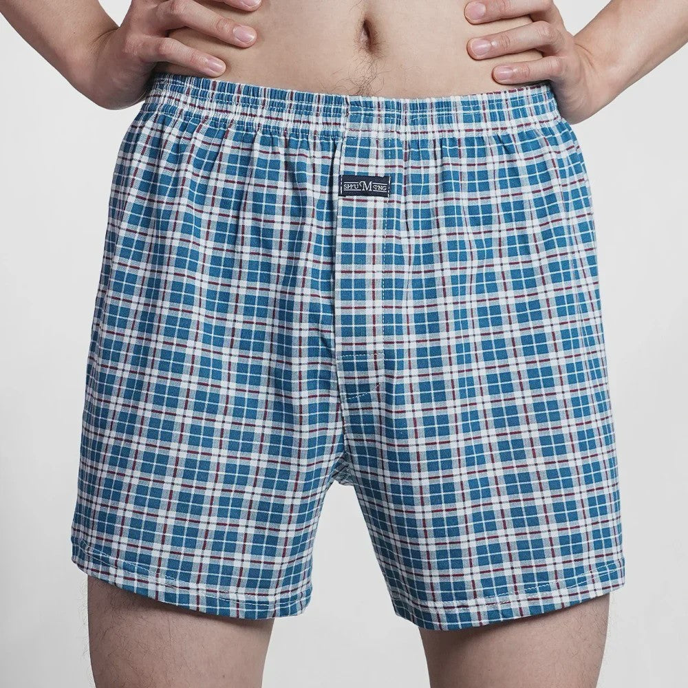Herens Boxer Shorts van Puur Katoen - Comfortabel & Ruim - Geruit & Effen - Plus Size M-3XL