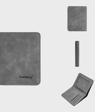 Minimalistische Heren Portemonnee van PU Leer met Geldclip - Compact en Ideaal voor Reizen