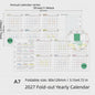 2027 Jaarkalender Navulling voor Planner | A6, A7, M5 | 4-Fold Ontwerp