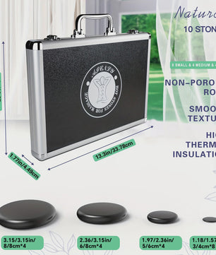 Hot Stone Massage Set met Verwarmer - Verstelbare Temperatuur & Timer - Draagbaar