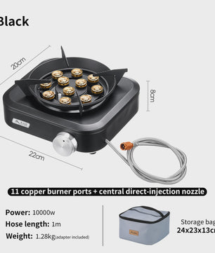 Krachtige 10000W Split-Type Campingbrander - Draagbaar & Winddicht voor Buiten BBQ