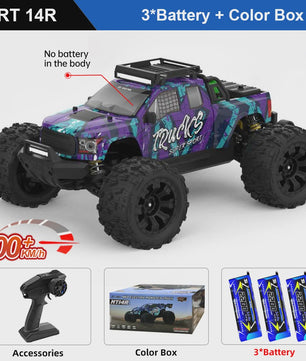Teeggi 1/14 4WD RC Off-road Auto 100KM/H Borstelloze Motor 3S Snelheid Truck Drift Race Auto Speelgoed