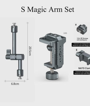 LEAPLIGHT Magic Arm 360° Rotatie met Balhoofd voor Camera, Livestreaming & Vloggen