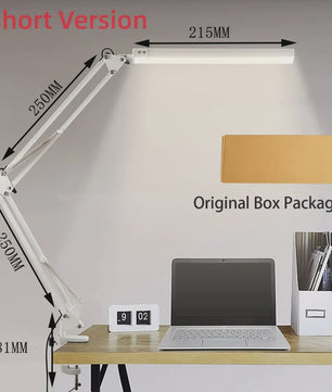Verstelbare LED Bureaulamp met Klemvoet - 3 Kleurmodi & 10 Helderheidsniveaus