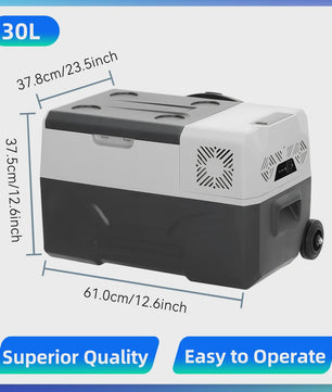 Podofo Draagbare Auto Koel-/Vriesbox 30L-50L - Compressor Koelkast voor Camping & Reizen