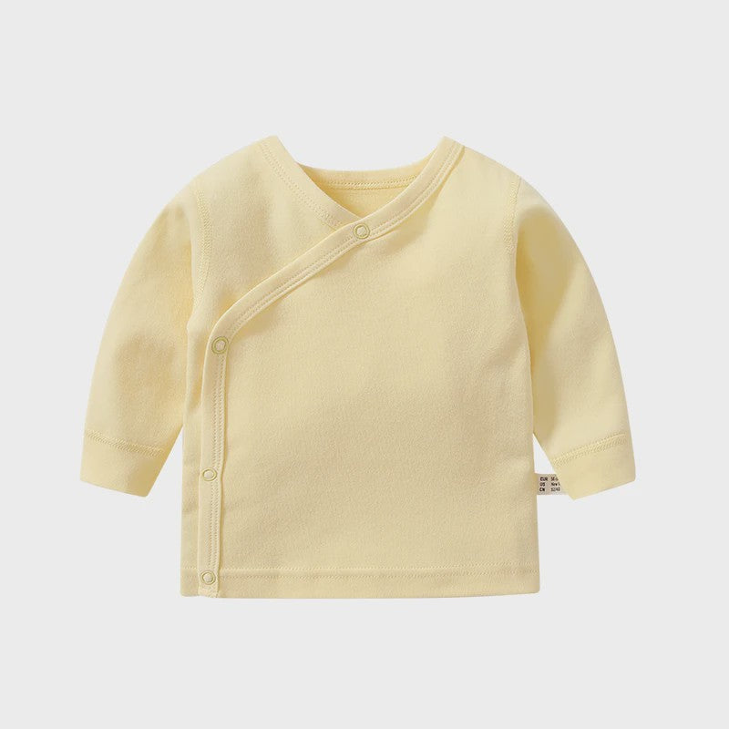 Newborn Baby Kimono Shirt Lange Mouw 100% Katoen - Makkelijk Aan & Uit