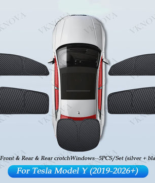 Set Zonneschermen voor Tesla Model 3/Y (2017-2025) - Privacy & UV Bescherming